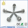 Stainless steel roofing screws with the nylon washer